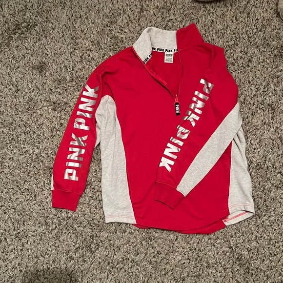 PINK quarter zip sweatshirt - Picture 1 of 3